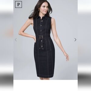 WHBM White house black market denim mini dress
